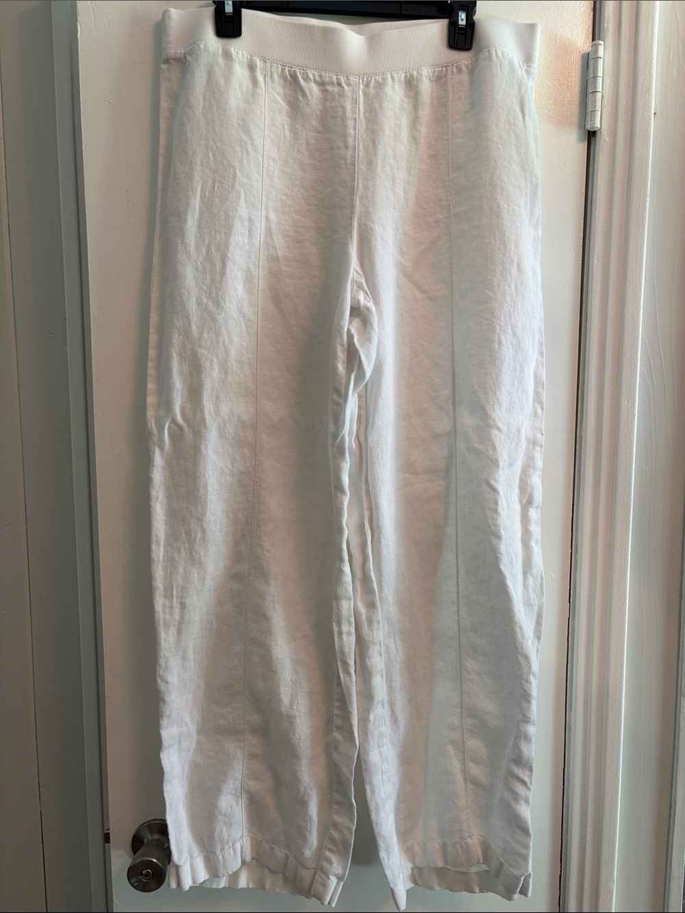 J Jill 100% wide leg linen pull on pants.